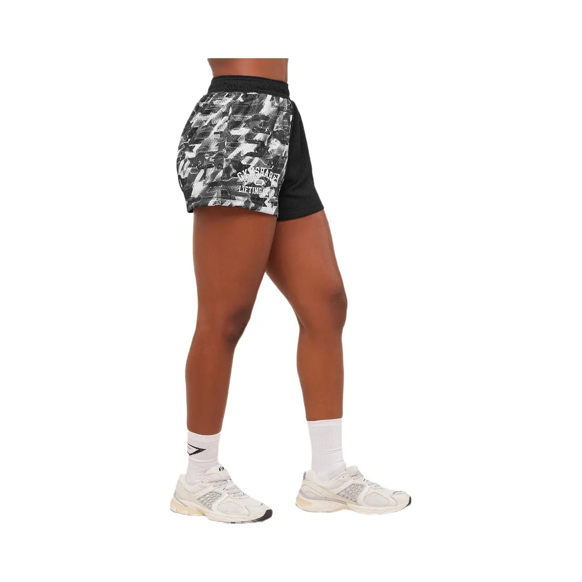 Gymshark Lifting Club Mesh Shorts - Black/White - HypeFly India View 3