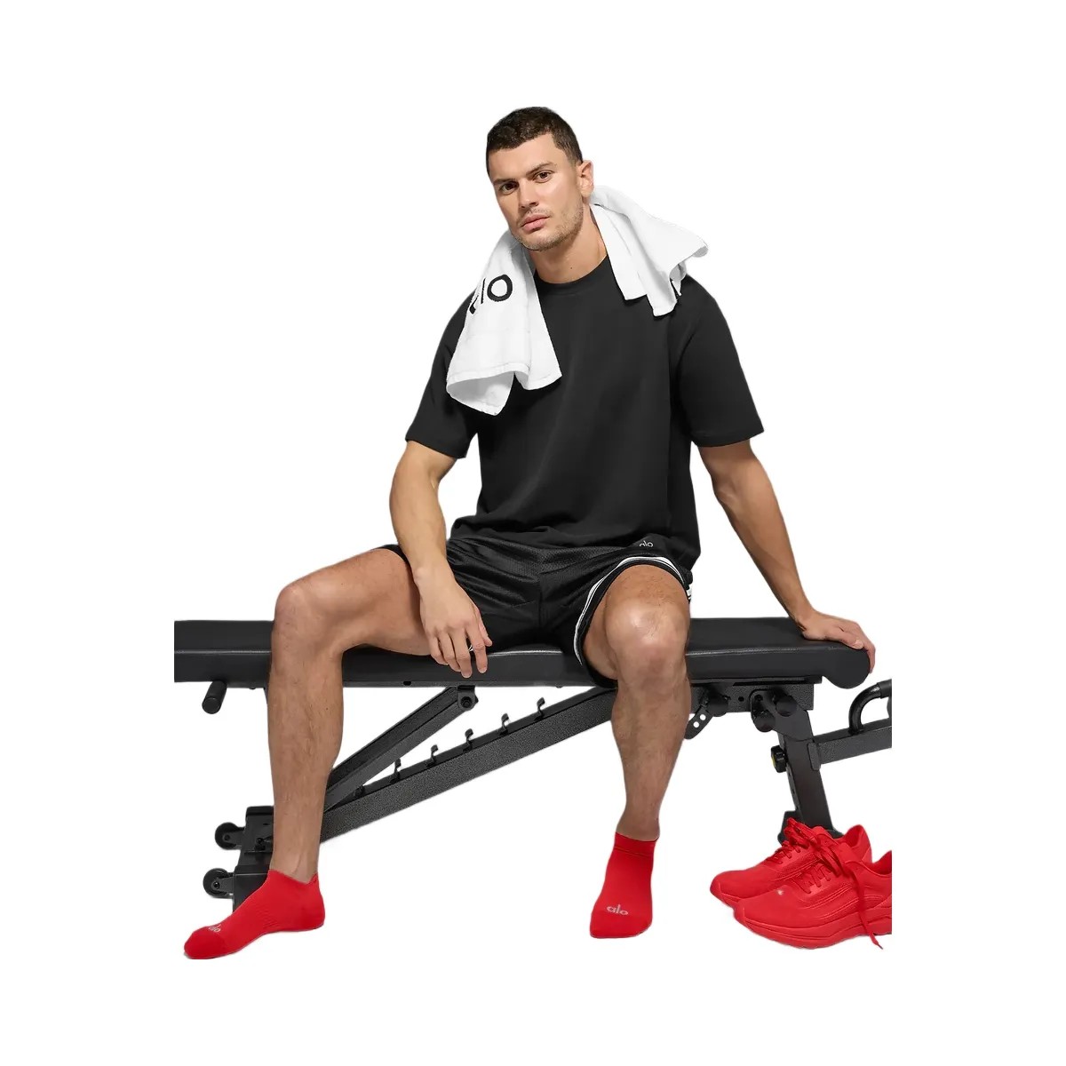 Alo Unisex Performance Tab Sock - Bright Red - HypeFly India View 2