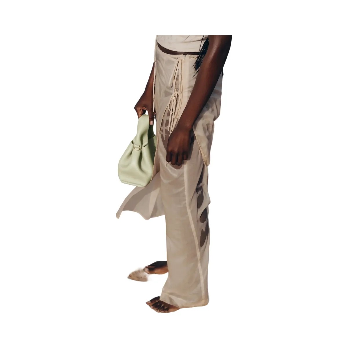 Polene Numero Neuf Mini Textured Aloe - HypeFly India View 4