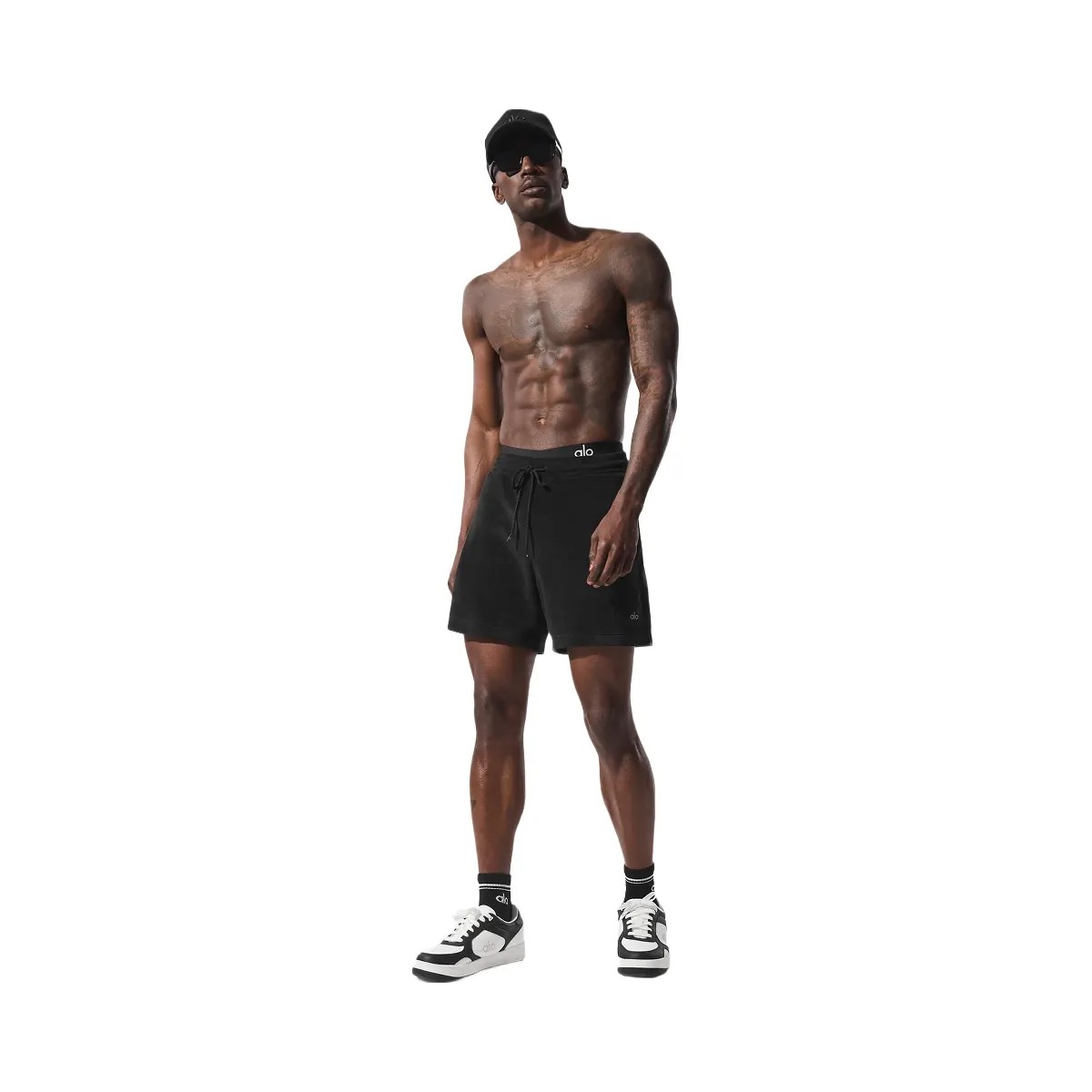 Alo Men's 7" Coastal Terry Short - Black - HypeFly India View 1