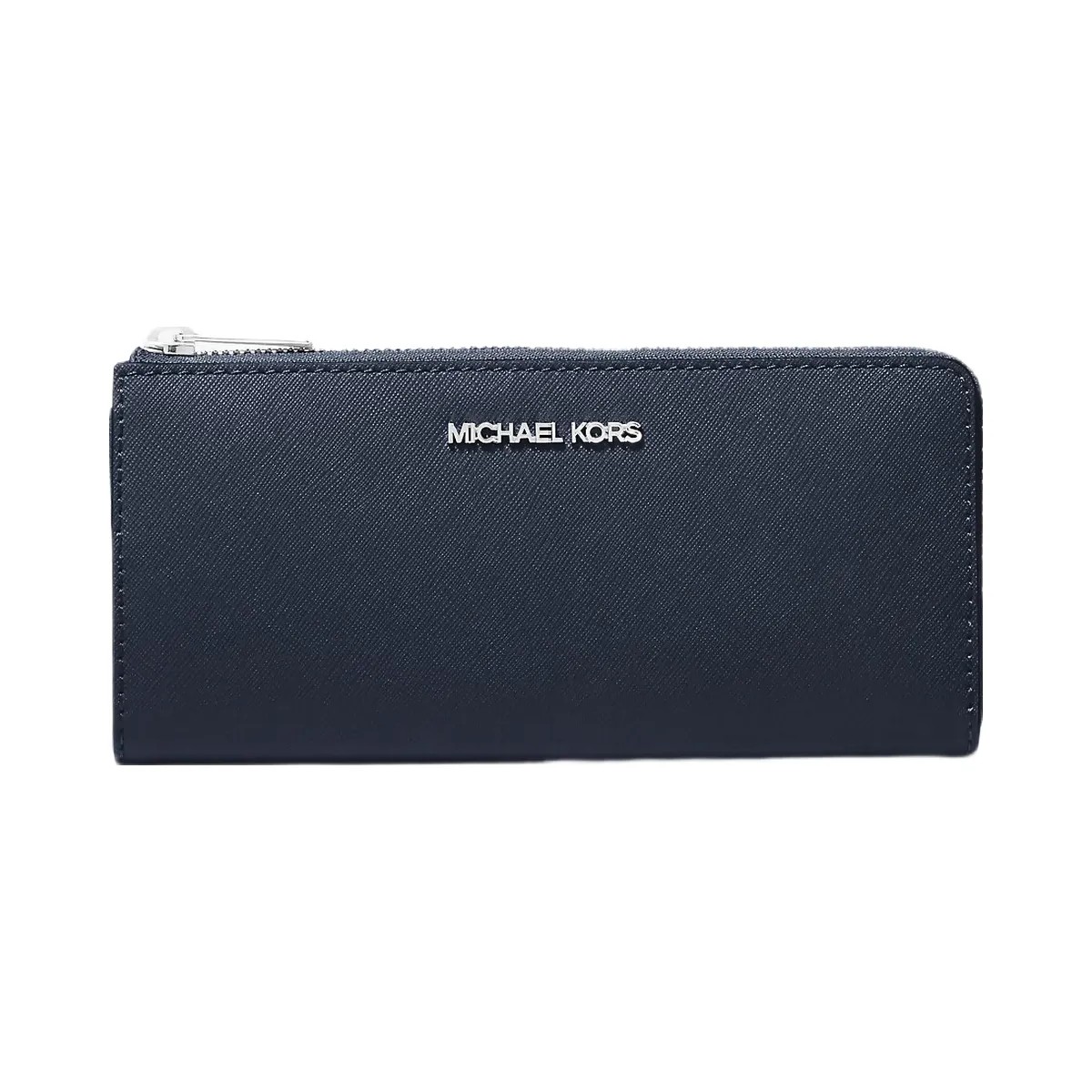 Michael Kors Jet Set Travel Large Saffiano Leather Quarter-Zip Wallet Navy - HypeFly India View 1
