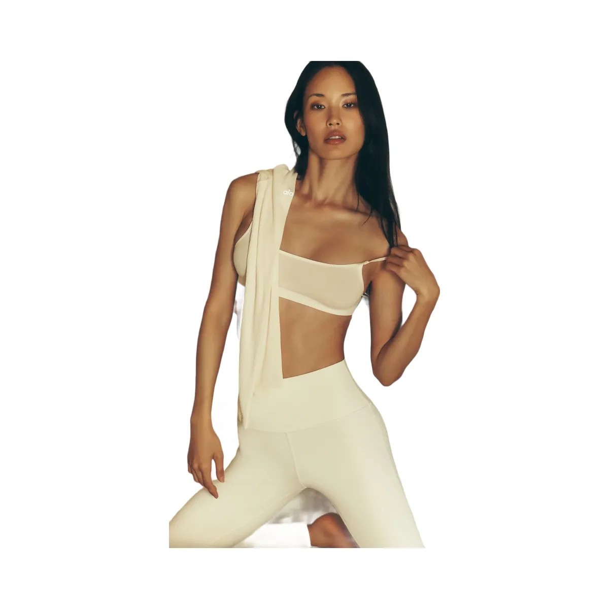 Alo Women's Sheer Glow Bra - Ivory - HypeFly India View 6