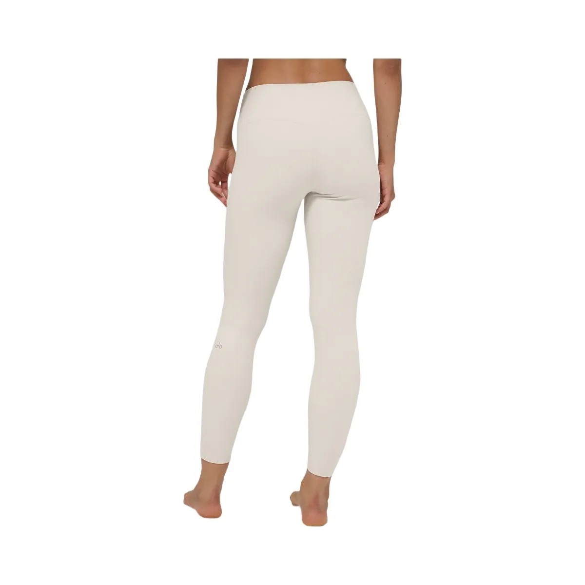 Alo Women's Alosoft High-Waist 7/8 Highlight Legging - Bone - HypeFly India View 3