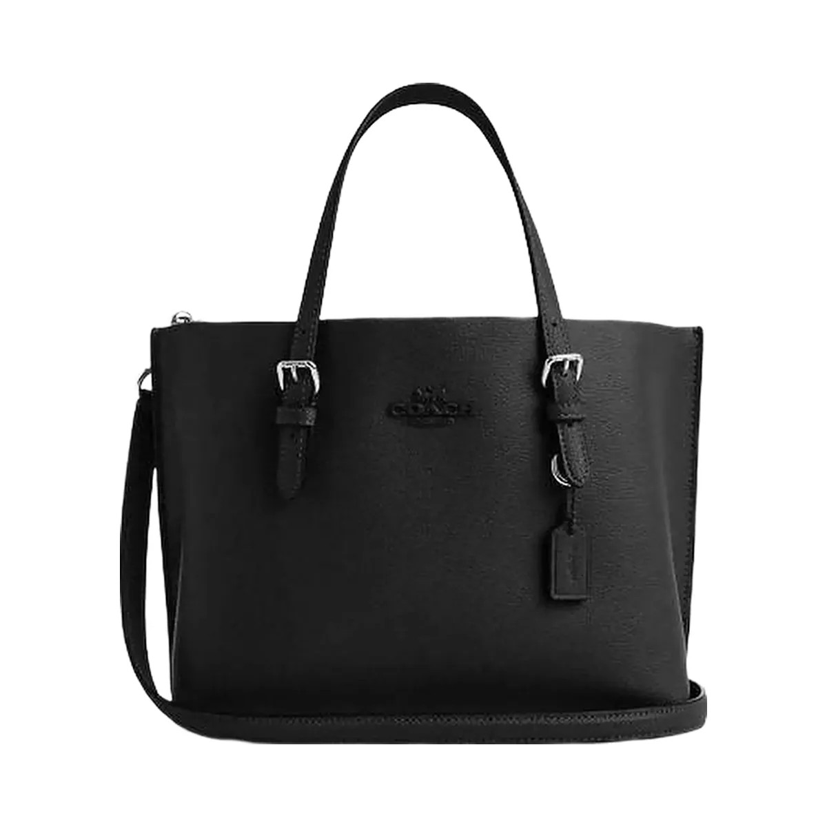 Coach Mollie Tote Bag 25 Leather-Silver-Black - HypeFly India View 1