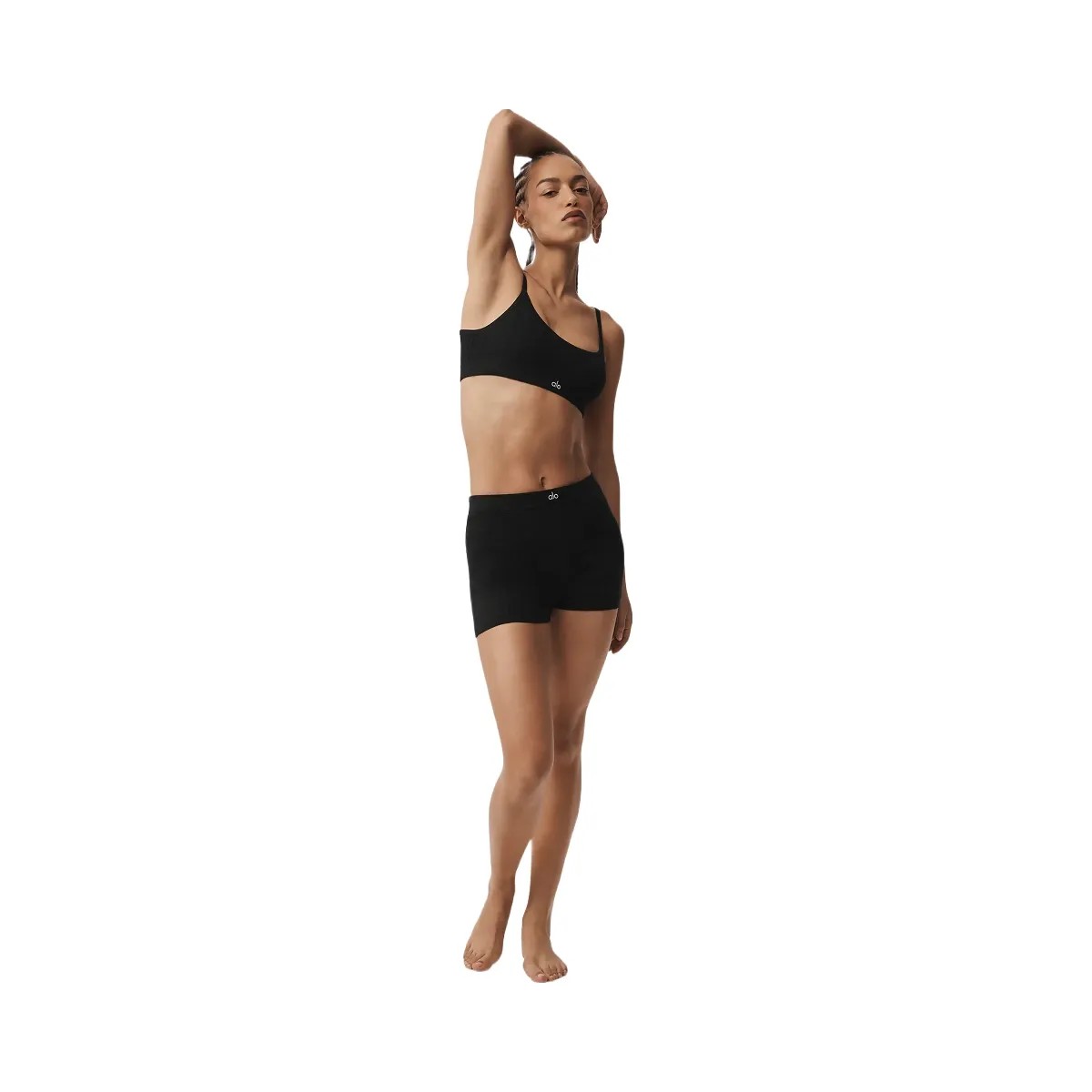 Alo Women's Pointelle Sweater Be Mine Bra - Black - HypeFly India View 4