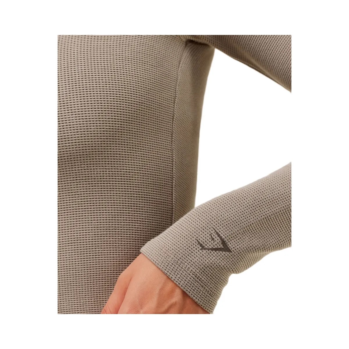 Gymshark Waffle Long Sleeve Top - Lifestyle Brown - HypeFly India View 6