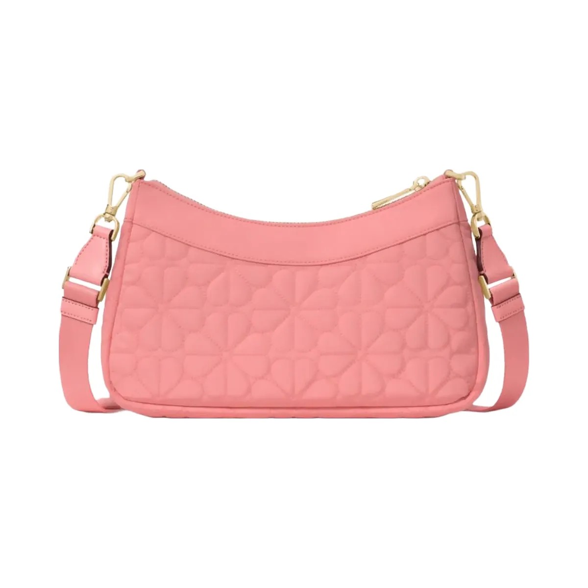 Kate Spade Flower Quilted Fabric Convertible Crossbody Terracotta Tile - HypeFly India View 6