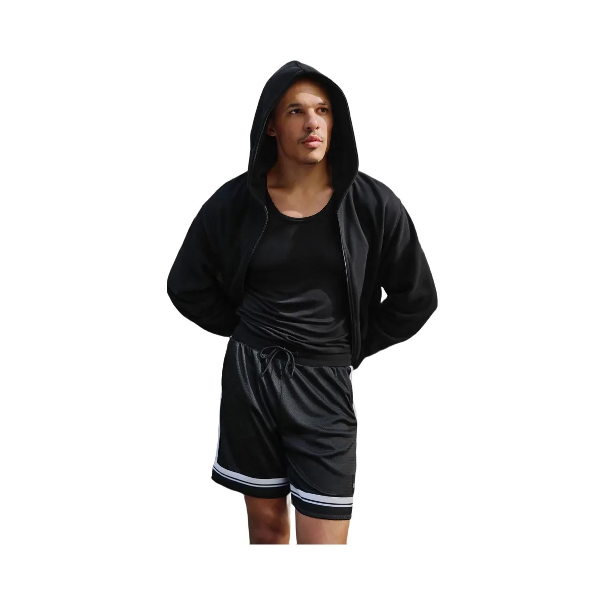 Alo Men's 7" Key Mesh Basketball Short - Black - HypeFly India View 5