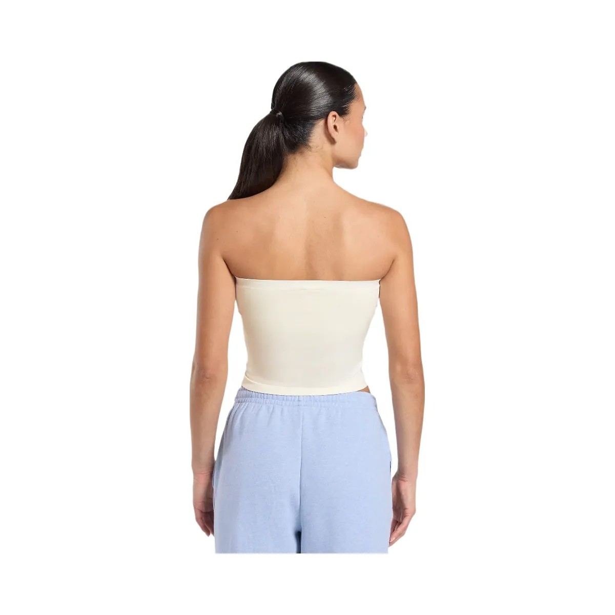 Gymshark Everyday Seamless Midi Tube Top - Soft White - HypeFly India View 2
