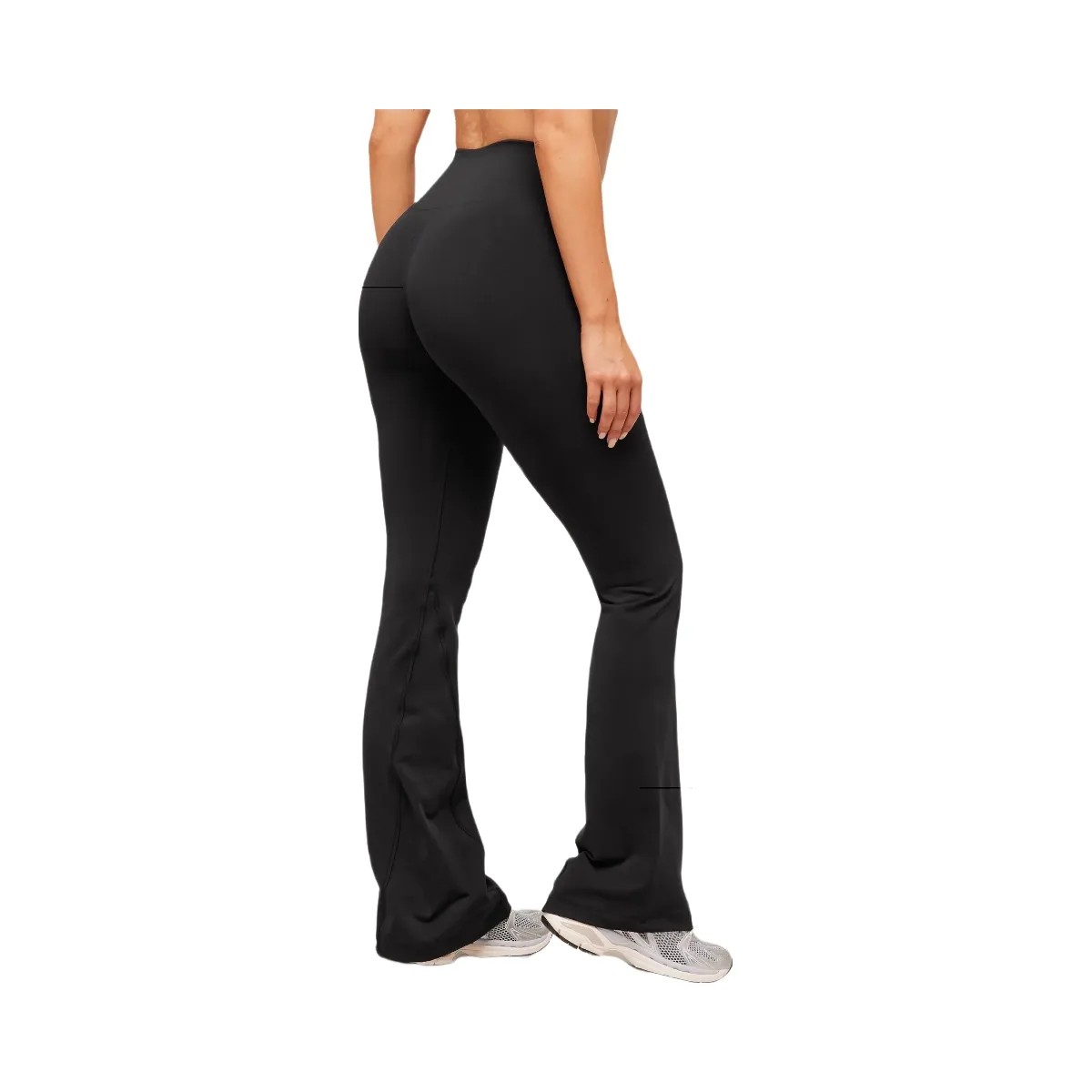 Gymshark Soft Sculpt Flared Leggings - Black - HypeFly India View 2