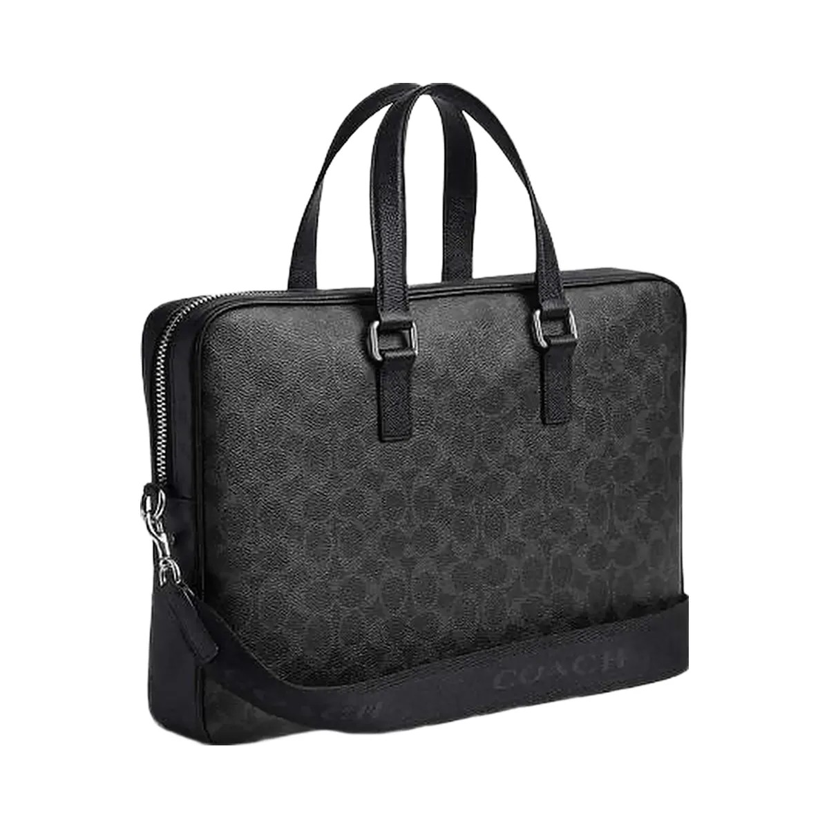 Coach Caden Brief Bag In Signature Canvas Black Signature - HypeFly India View 4