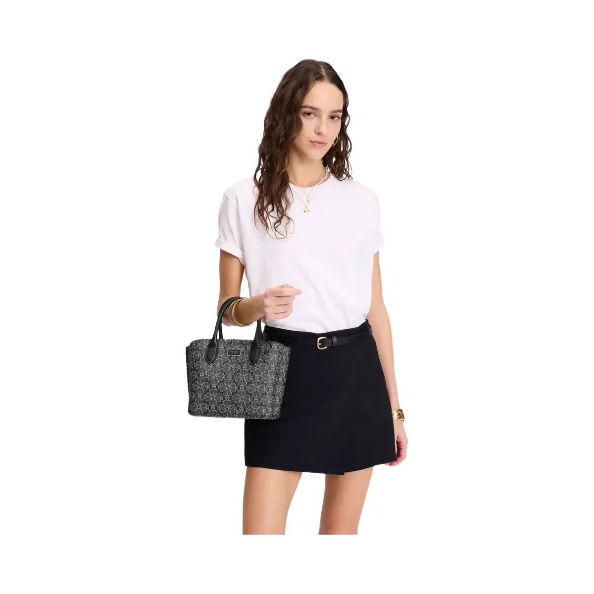 Kate Spade Suite Spade Flower Crossbody Tote Black Multi - HypeFly India View 2