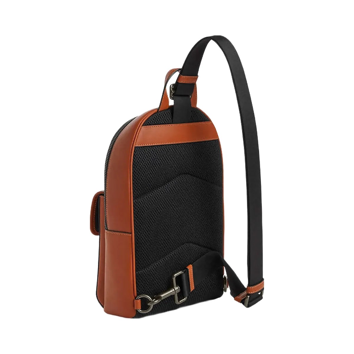 Coach Turnlock Sling Pack Smooth Leather-Gunmetal-Tan - HypeFly India View 2