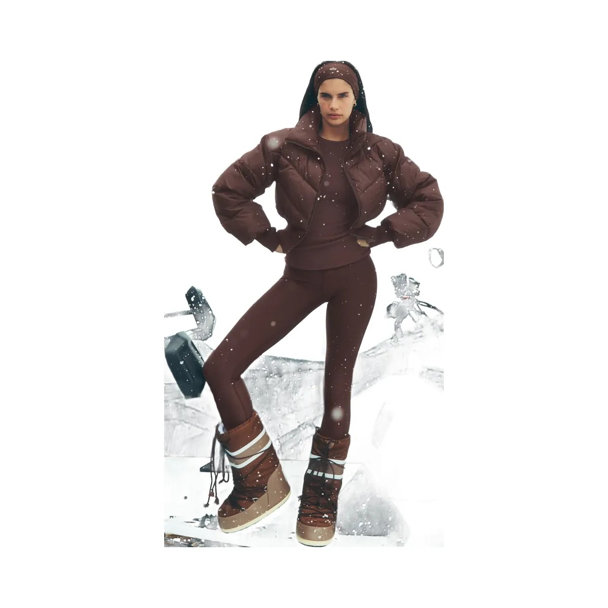 Alo Women's 7/8 High-Waist Airlift Legging - Brownstone - HypeFly India View 6
