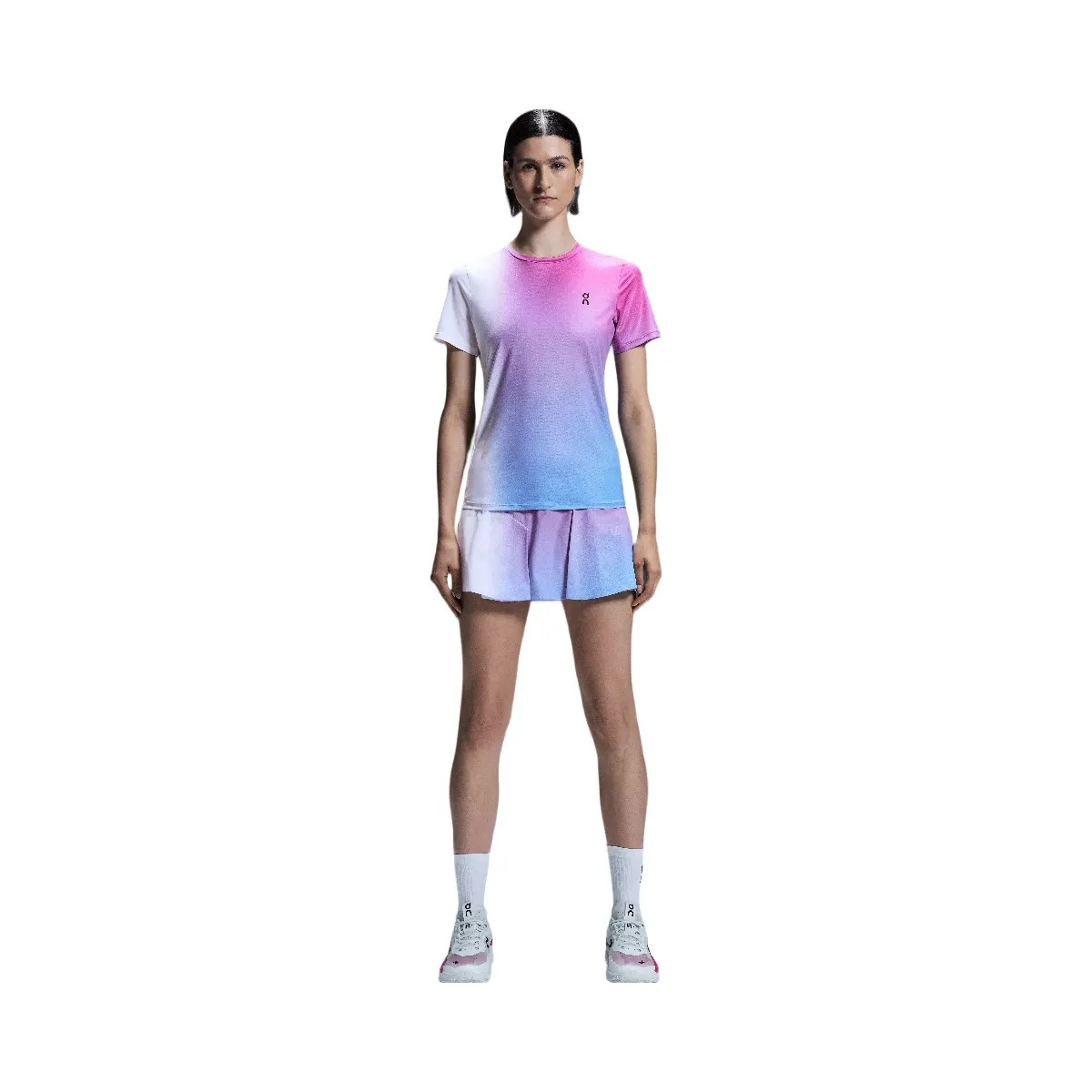 On Court Skirt White | Pink - HypeFly India View 3