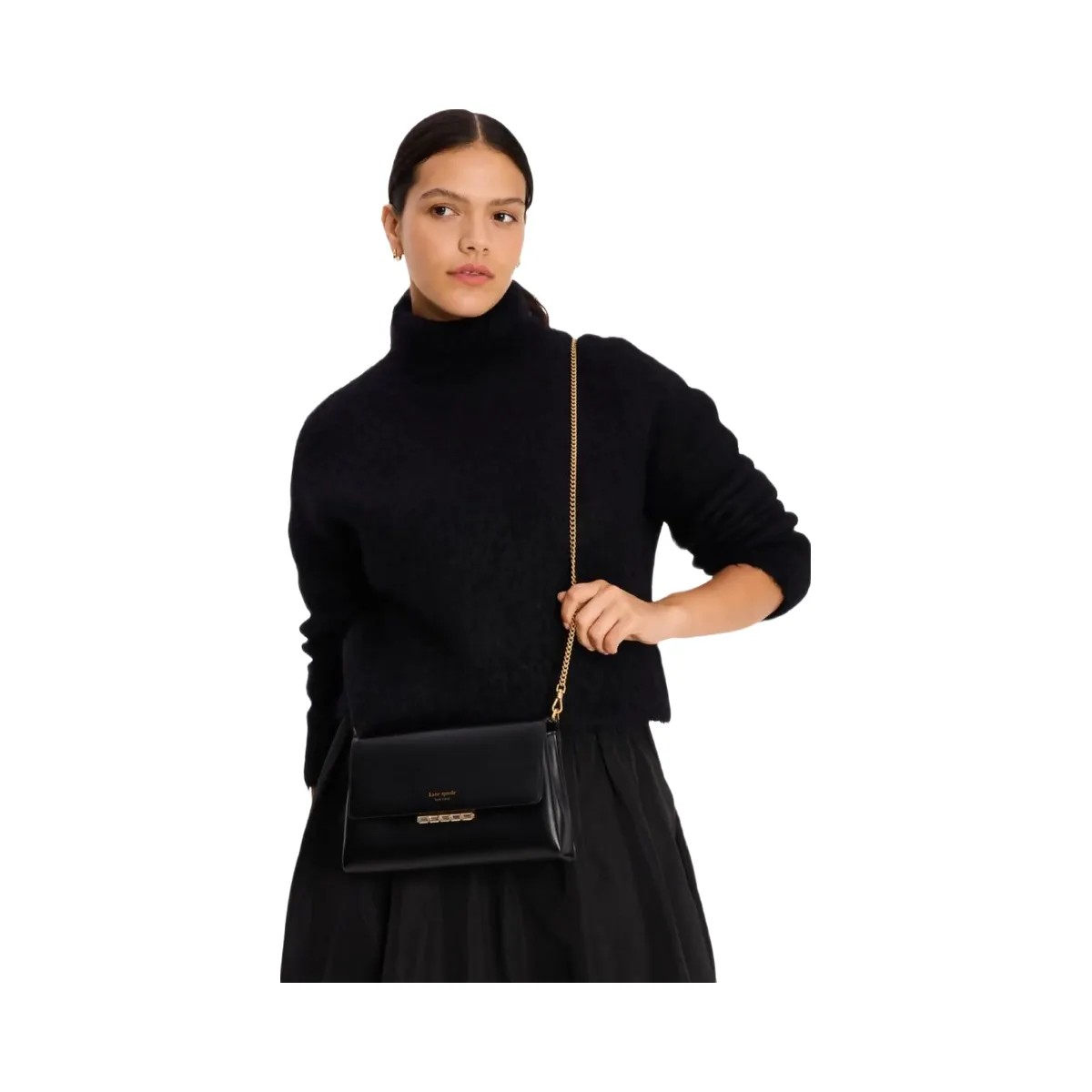 Kate Spade Grace Embellished Lock Clutch Black - HypeFly India View 3