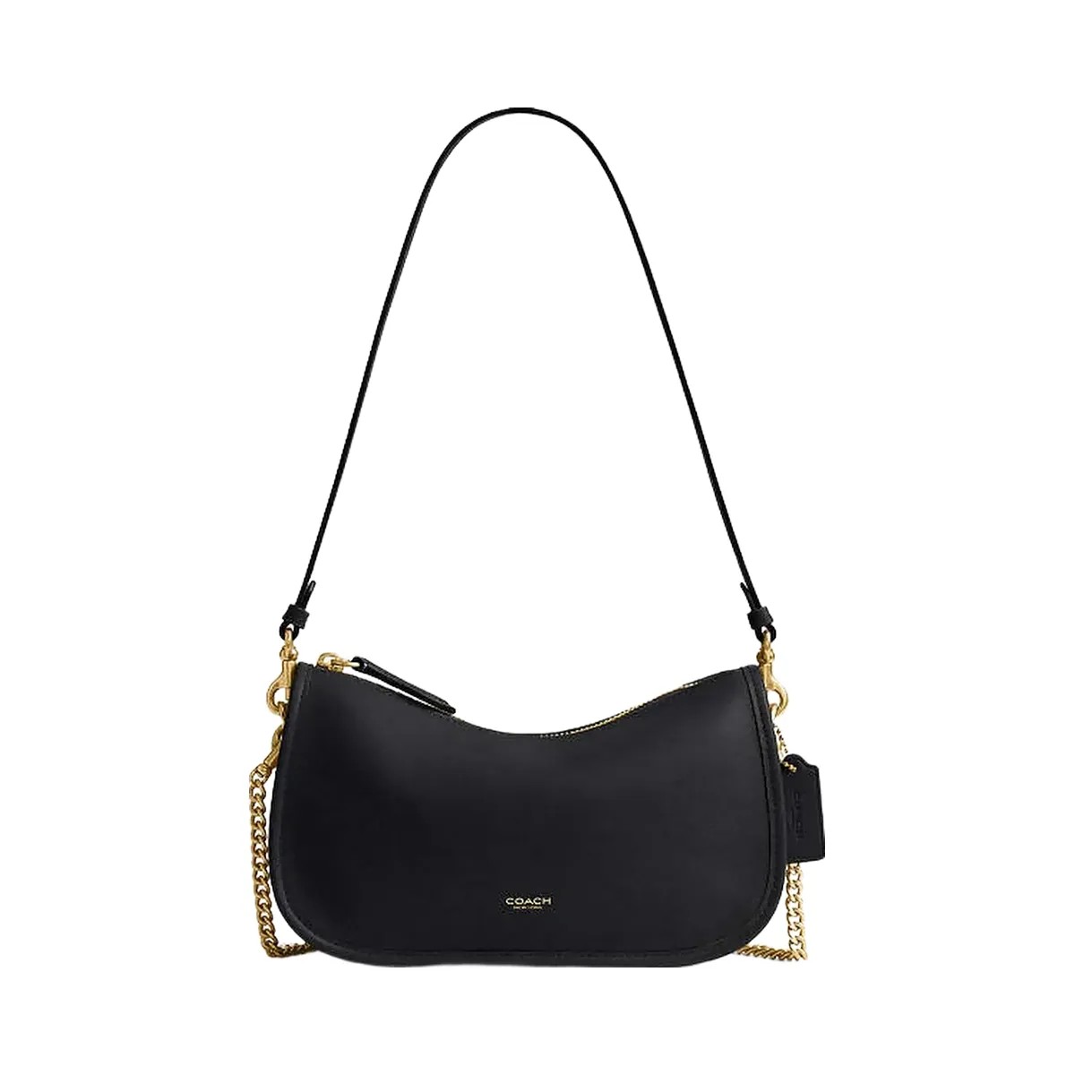 Coach Waverly Bag Natural Grain Leather-Brass-Black - HypeFly India View 1