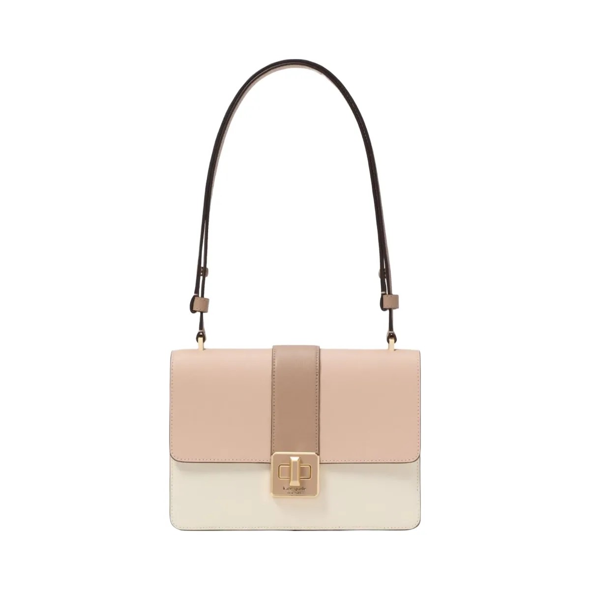 Kate Spade Phoebe Turnlock Shoulder Bag Toasted Hazelnut Multi - HypeFly India View 1