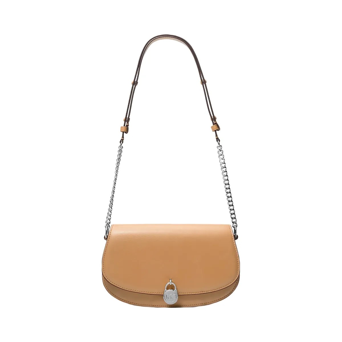 Michael Kors Mila Medium Leather Messenger Bag Peanut - HypeFly India View 1