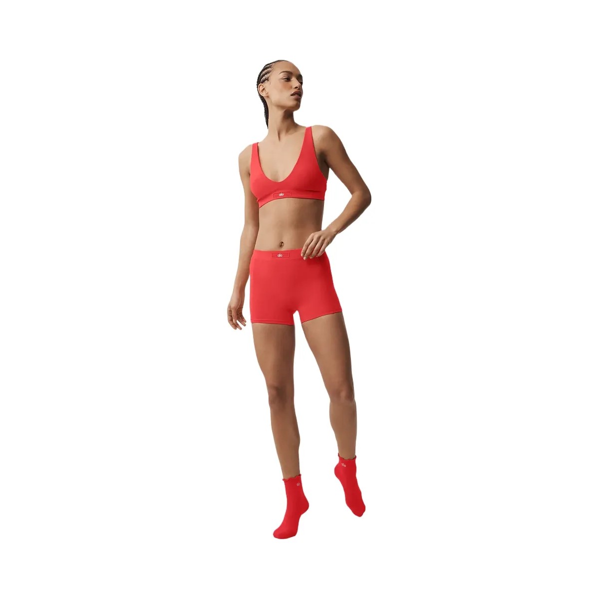 Alo Women's soft Sincere Bra - Bright Red - HypeFly India View 1
