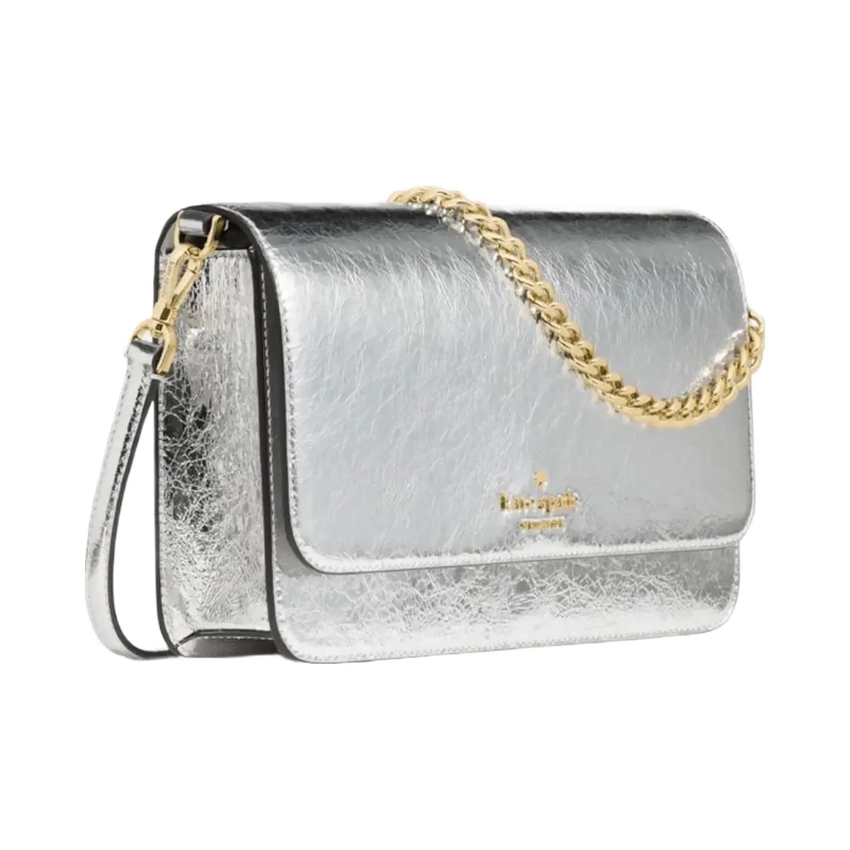 Kate Spade Madison Willow Medium Convertible Crossbody Silver - HypeFly India View 4