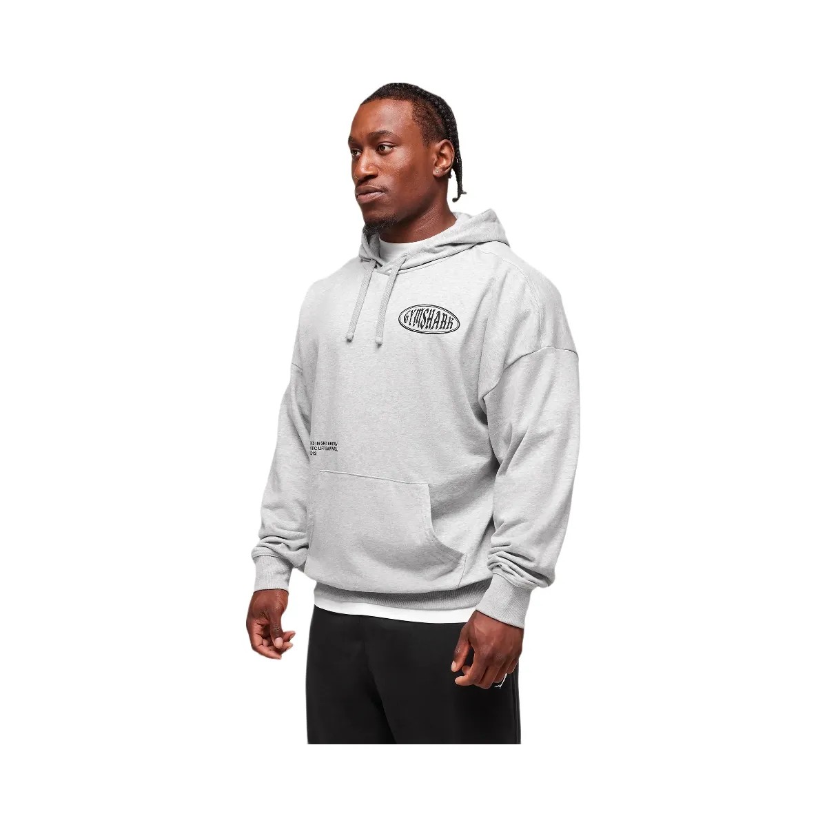 Gymshark Authentic Lifting Apparel Hoodie - Light Grey Core Marl - HypeFly India View 2