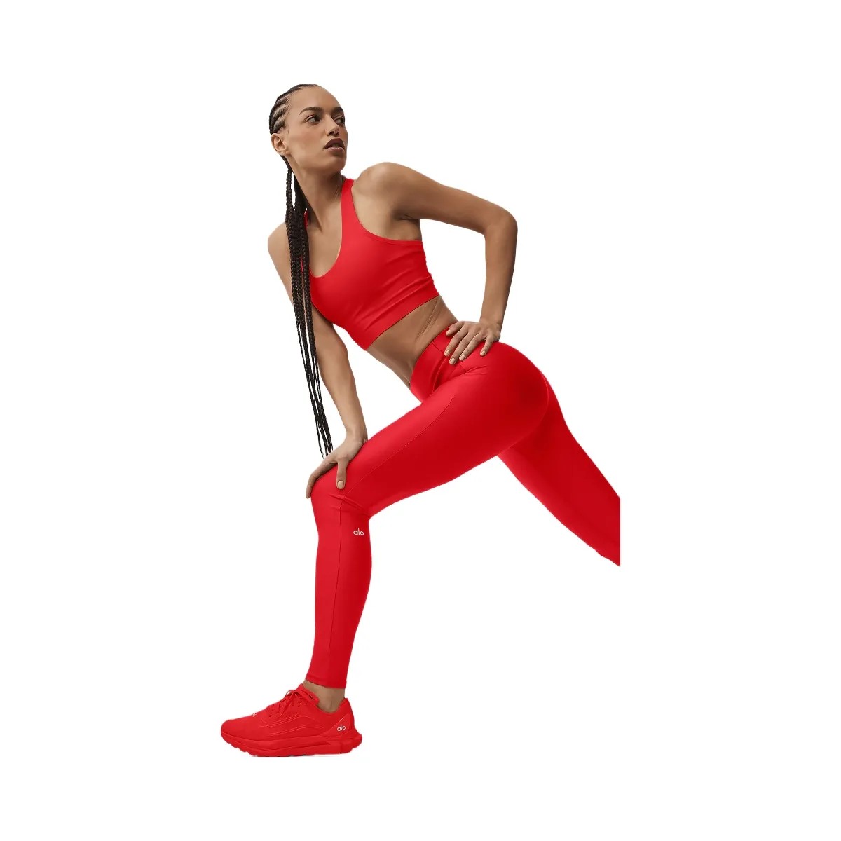 Alo Women's Airlift Super Sleek Bra Tank - Bright Red - HypeFly India View 3