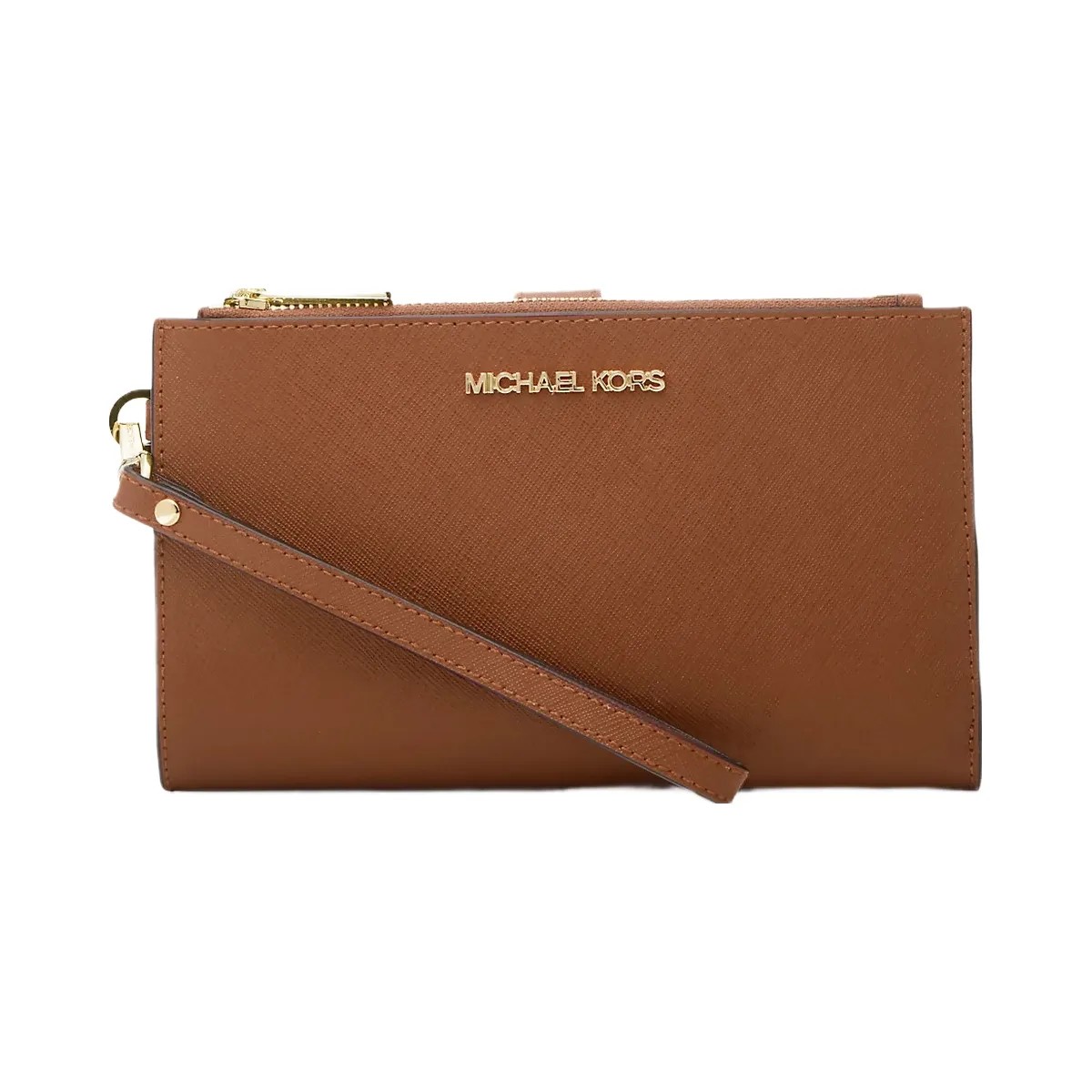Michael Kors Jet Set Large Leather Smartphone Wristlet Wallet Luggage - HypeFly India View 1