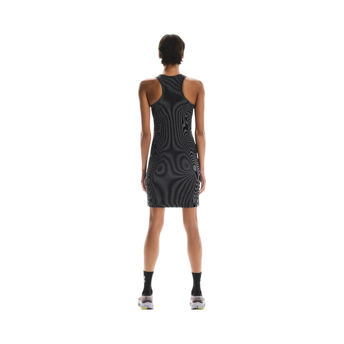 On All-Day Ribbed Dress Black | Rock  - HypeFly India View 4