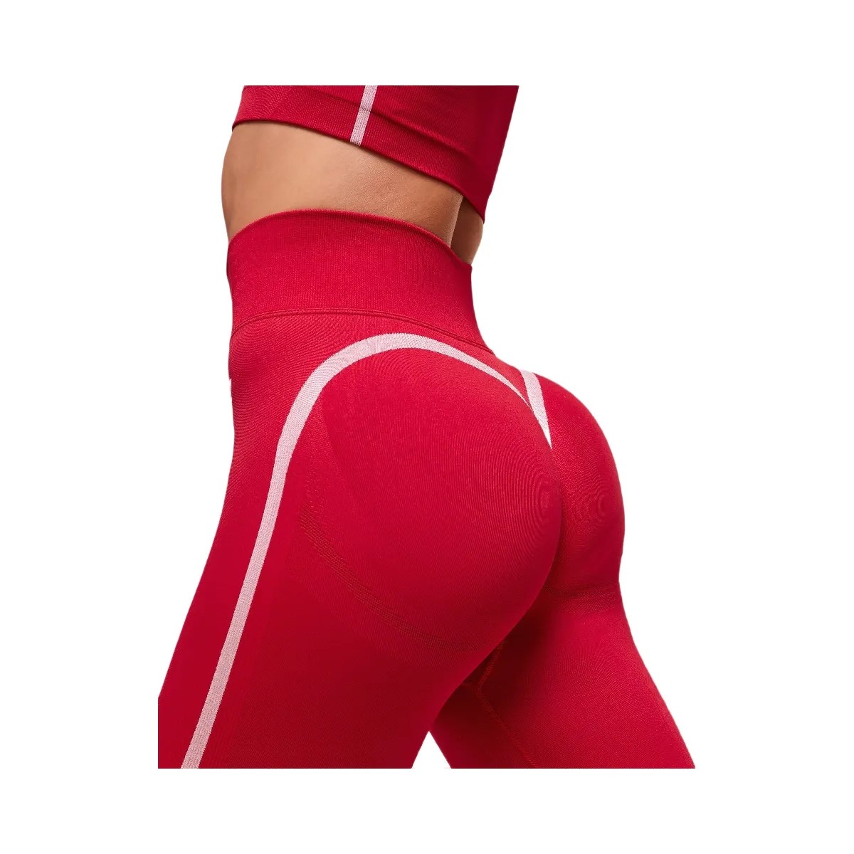 Gymshark Lift Campus Seamless Leggings - Carmine Red - HypeFly India View 5