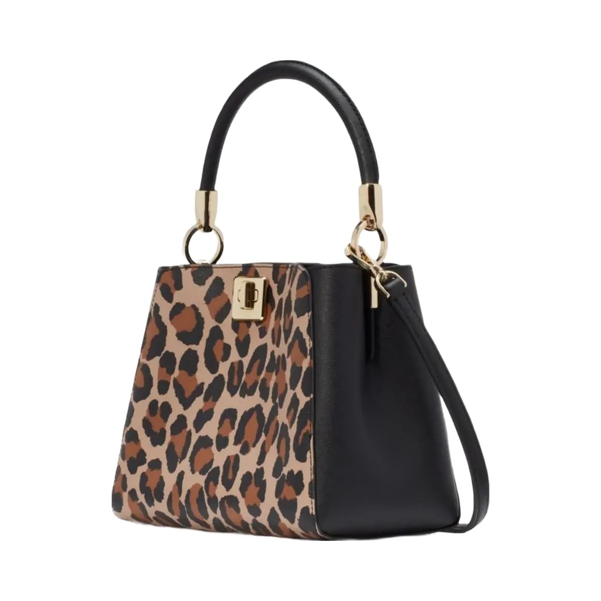 Kate Spade Phoebe Small Spotted Leopard Top Handle Satchel Brown Multi - HypeFly India View 2