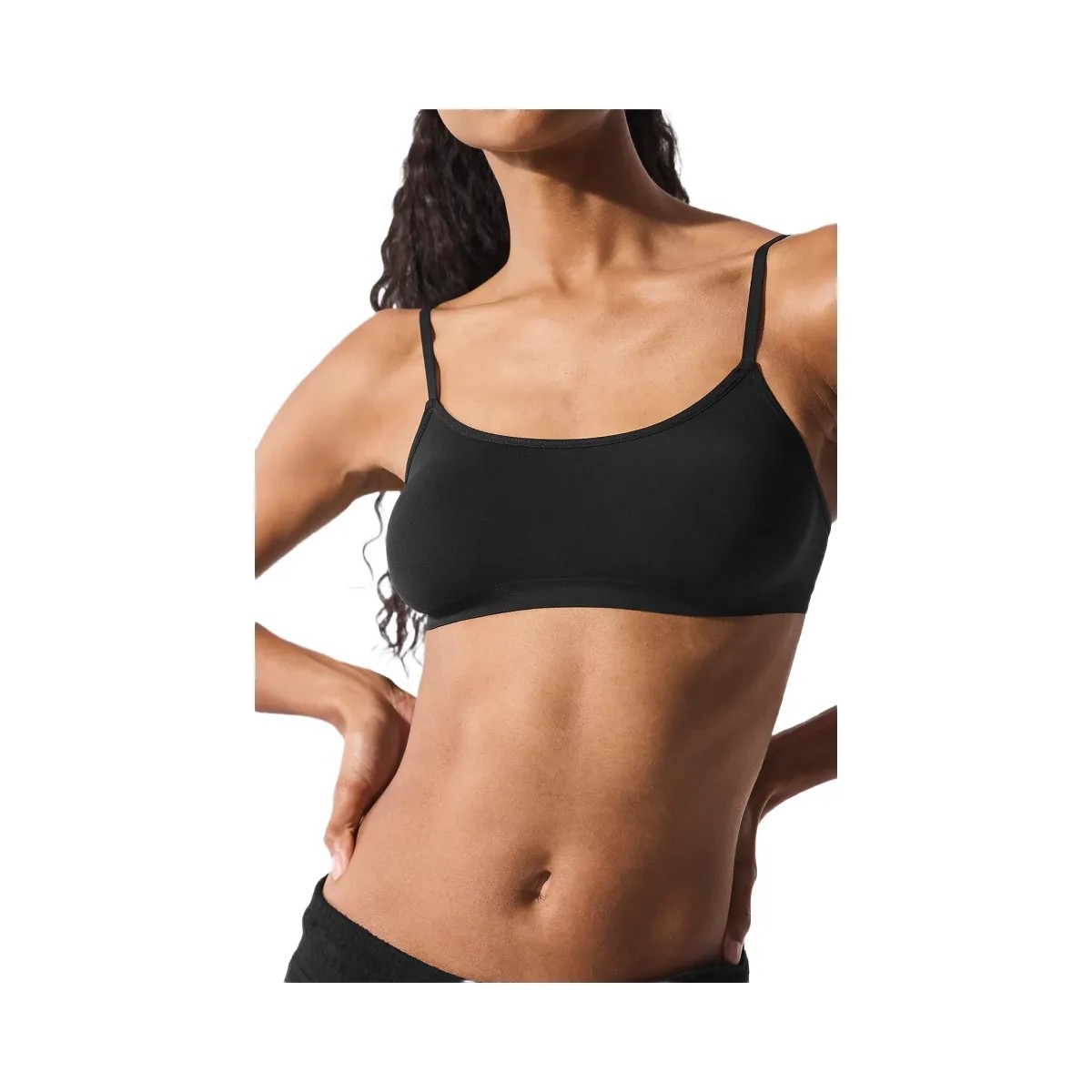 Alo Women's Sheer Glow Bra - Black - HypeFly India View 2