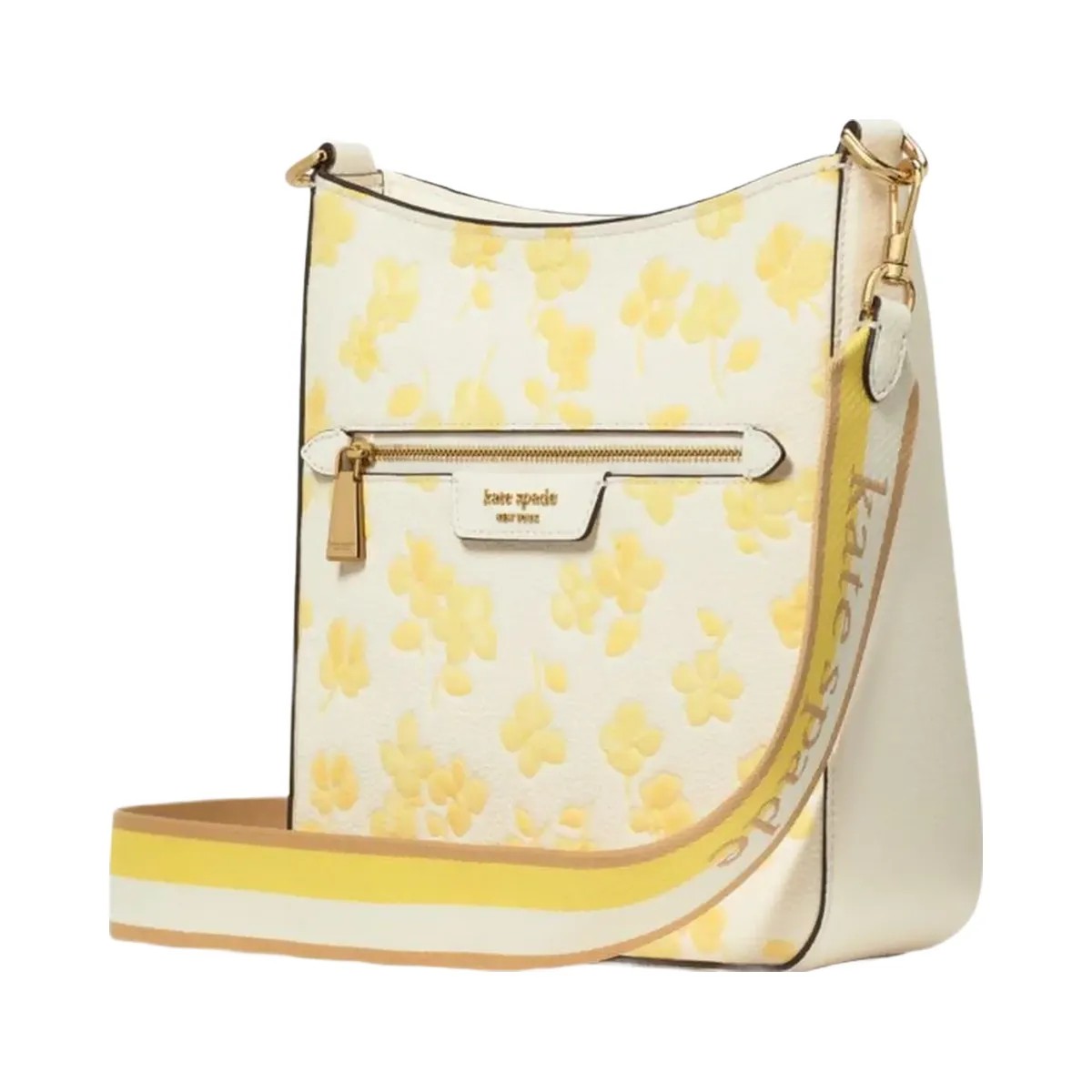Kate Spade Hudson Spring Pansies Messenger Crossbody Bag Yuzu Jam Multi - HypeFly India View 3