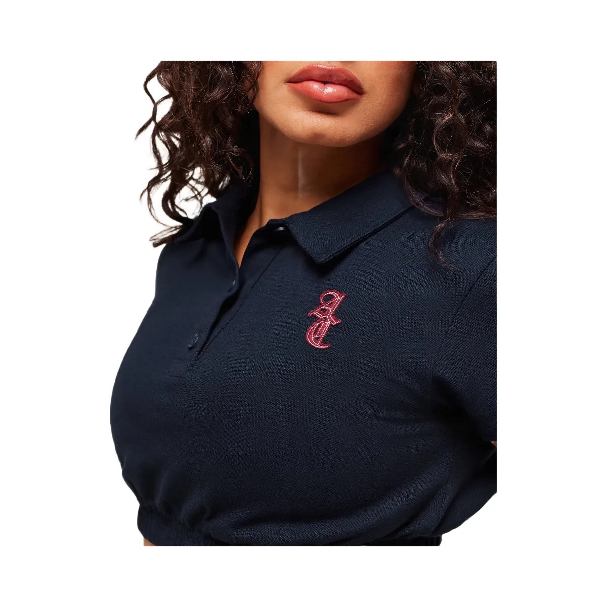 Gymshark x Analis Cropped Polo - Midnight Blue - HypeFly India View 4