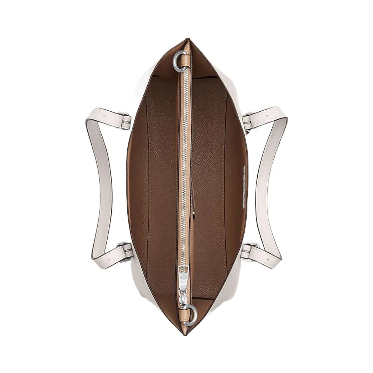 Coach Mollie Tote Bag 25 Leather-Silver-Chalk - HypeFly India View 3