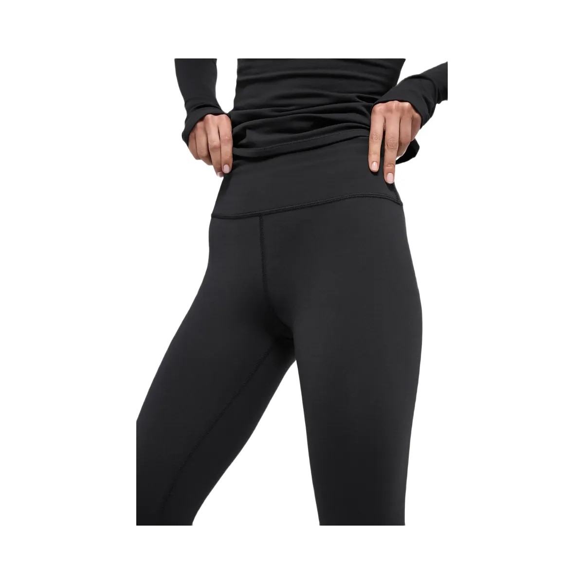 Alo Women's Airbrush Winter Warm High-Waist Nocturne Legging - Black - HypeFly India View 1