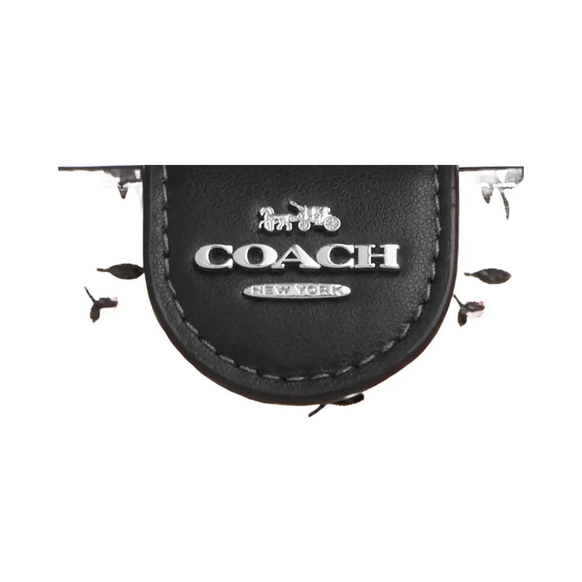 Coach Medium Corner Zip Wallet With Floral Print Silver-Chalk-Black Multi - HypeFly India View 4