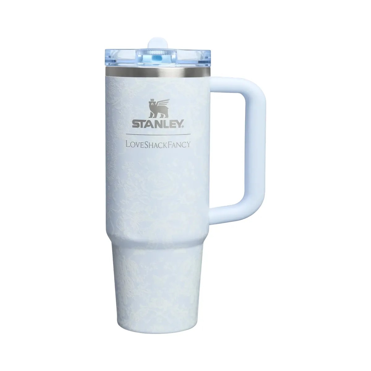 Stanley 1913 x LoveShackFancy Holiday Quencher ProTour Flip Straw Tumbler (30OZ) Toscana Toile Alpine Blue - HypeFly India View 1