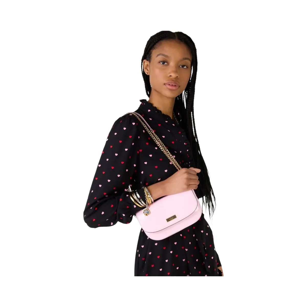 Kate Spade Krista Patent Chain Crossbody Pink Horizon - HypeFly India View 2
