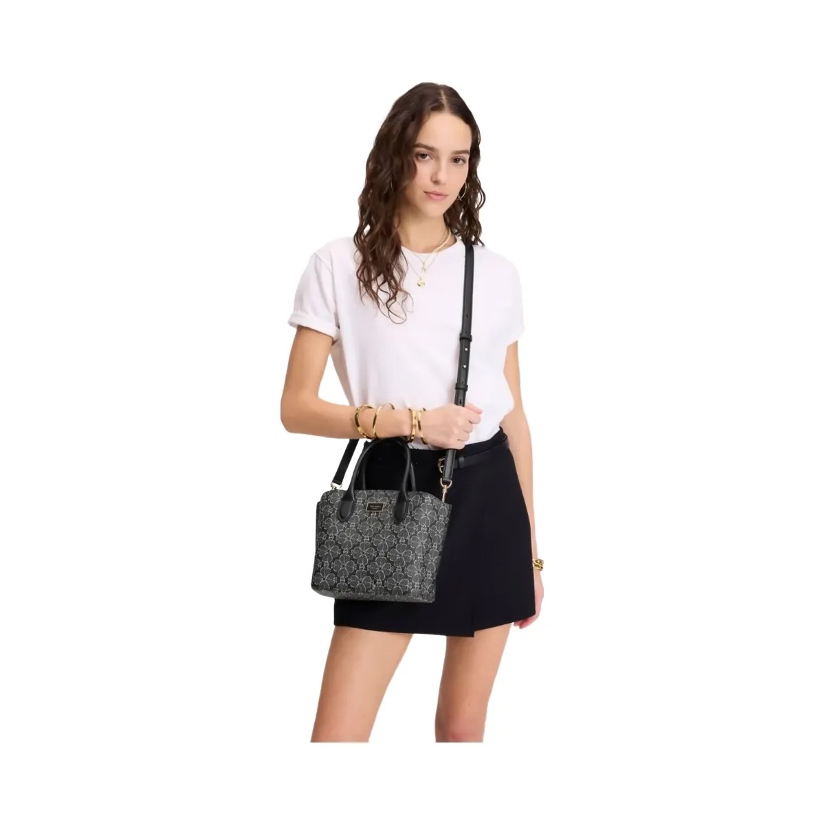 Kate Spade Suite Spade Flower Crossbody Tote Black Multi - HypeFly India View 3
