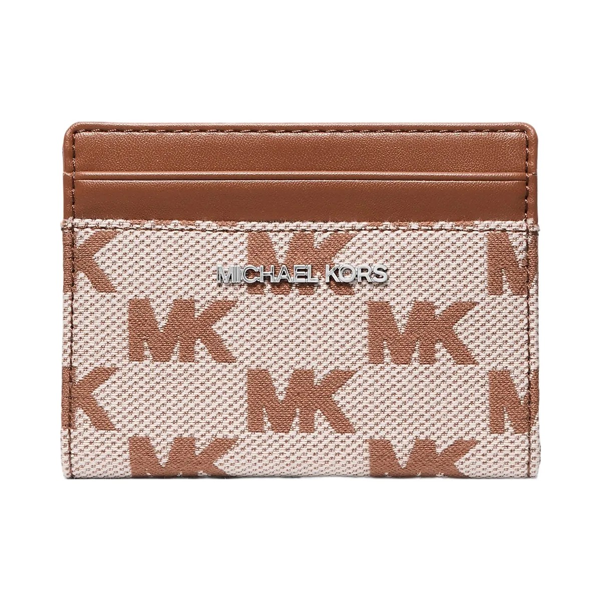 Michael Kors Cooper Logo Jacquard Bi-Fold Wallet Luggage - HypeFly India View 1