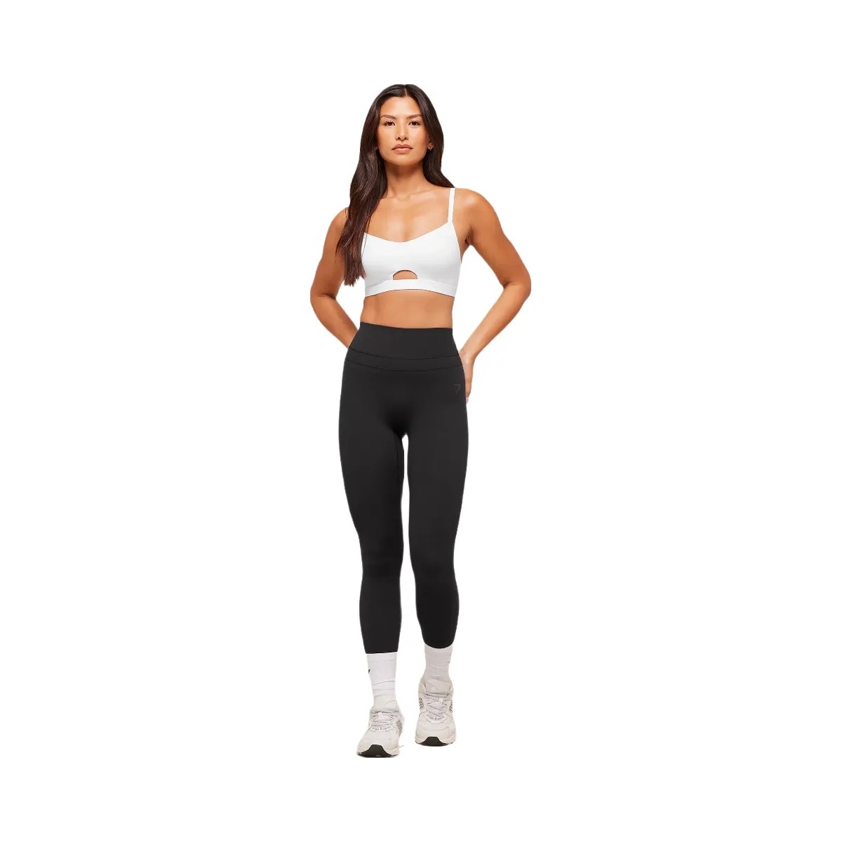 Gymshark Balcony Peekaboo Sports Bra - White - HypeFly India View 6