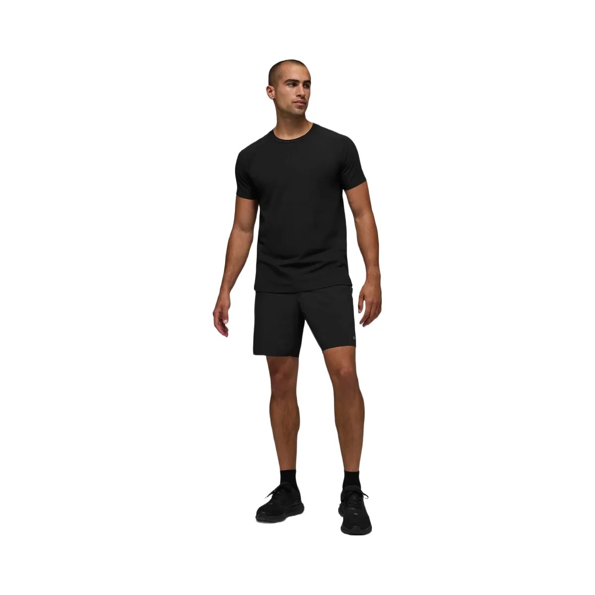 Alo Men's ALO Vapor Crewneck Short Sleeve - Black - HypeFly India View 6