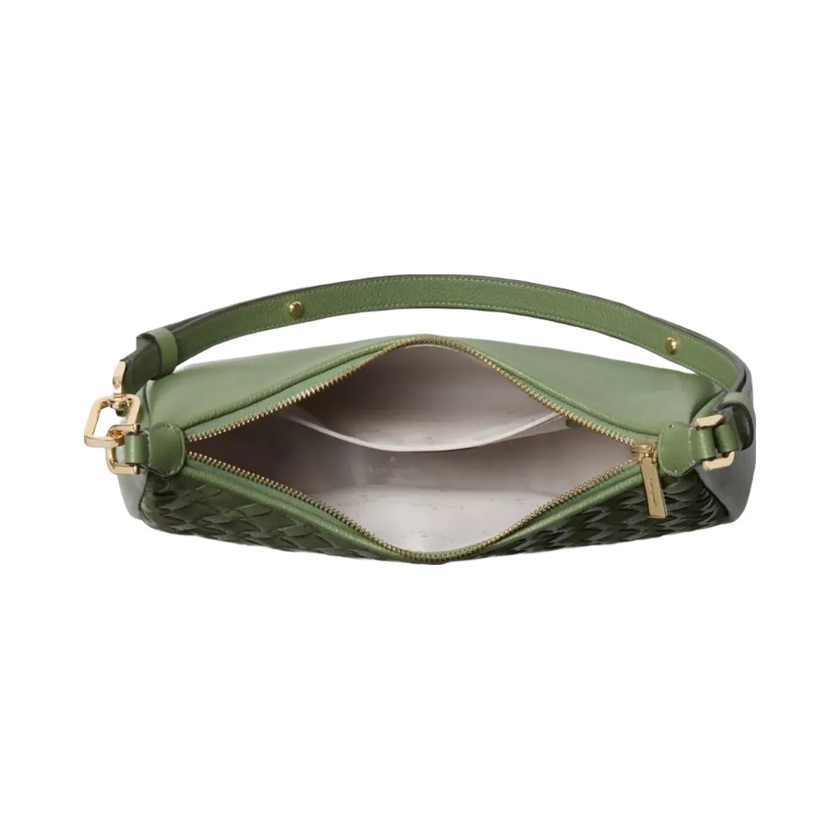 Kate Spade Kayla Woven Leather Large Shoulder Bag Cedar Stand - HypeFly India View 2