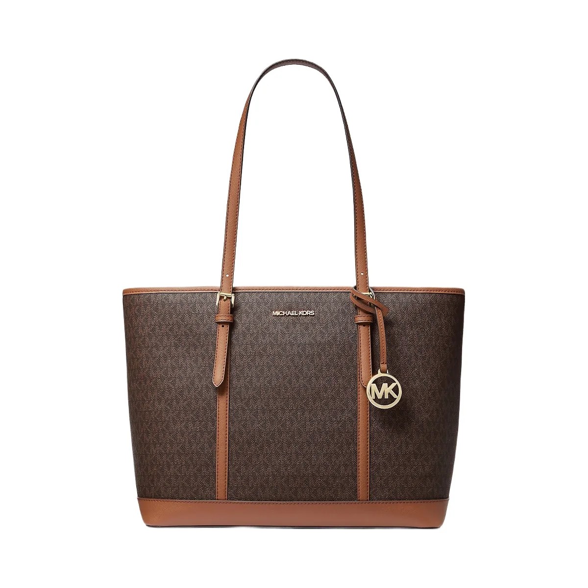 Michael Kors Jet Set Travel Large Logo Tote Bag Brown - HypeFly India View 1