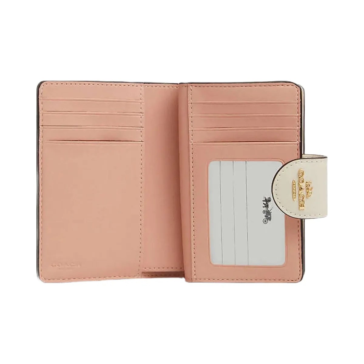 Coach Medium Corner Zip Wallet In Signature Canvas With Floral Print Gold-Sand Multi - HypeFly India View 2