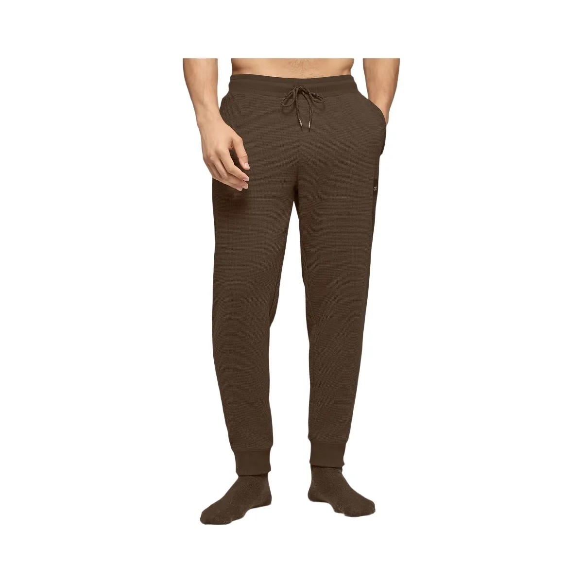 Alo Men's Waffle Lounge Jogger - Espresso - HypeFly India View 2