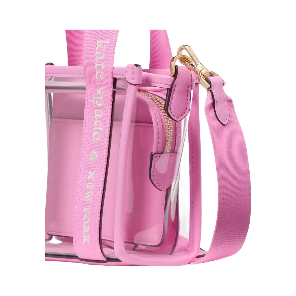 Kate Spade Kip Clear Mini Tote Surf Pink - HypeFly India View 6
