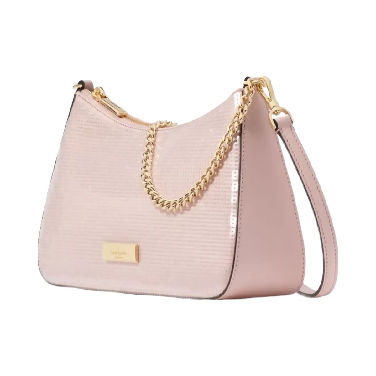 Kate Spade Margot Satin Sequin Convertible Crossbody Rose Smoke - HypeFly India View 3