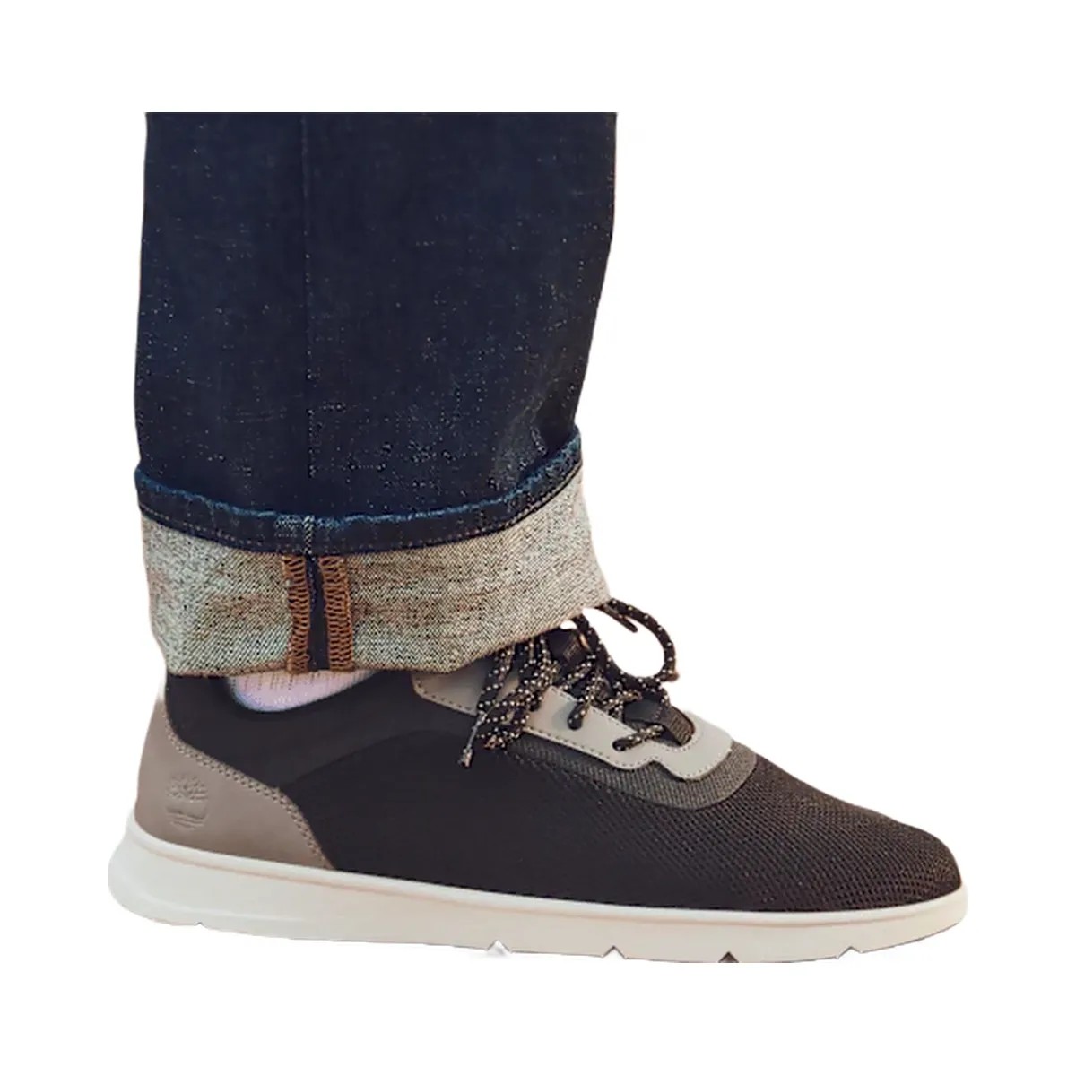 Timberland Parker Street Low Lace-Up Sneaker Black Knit Men'S - HypeFly India View 1